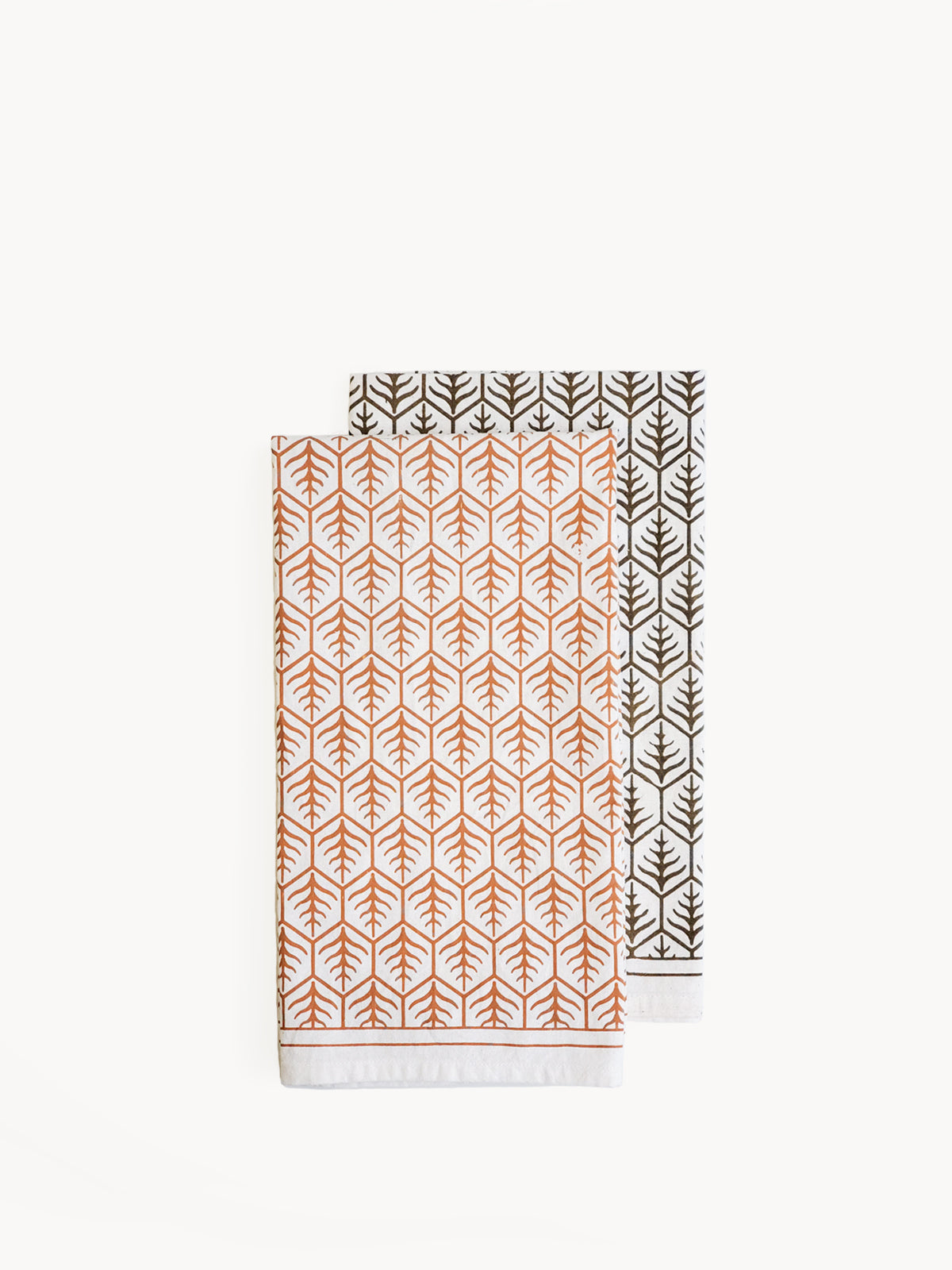 Printed Cotton Tea Towel - Set of 2