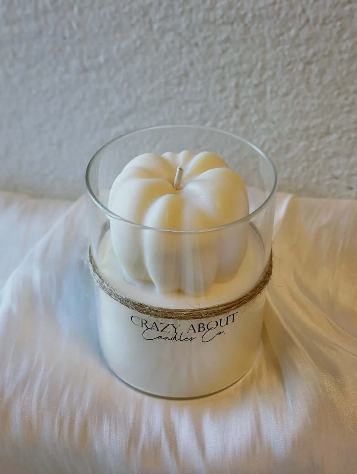 Handmade Pumpkin Candle in Glass Jar
