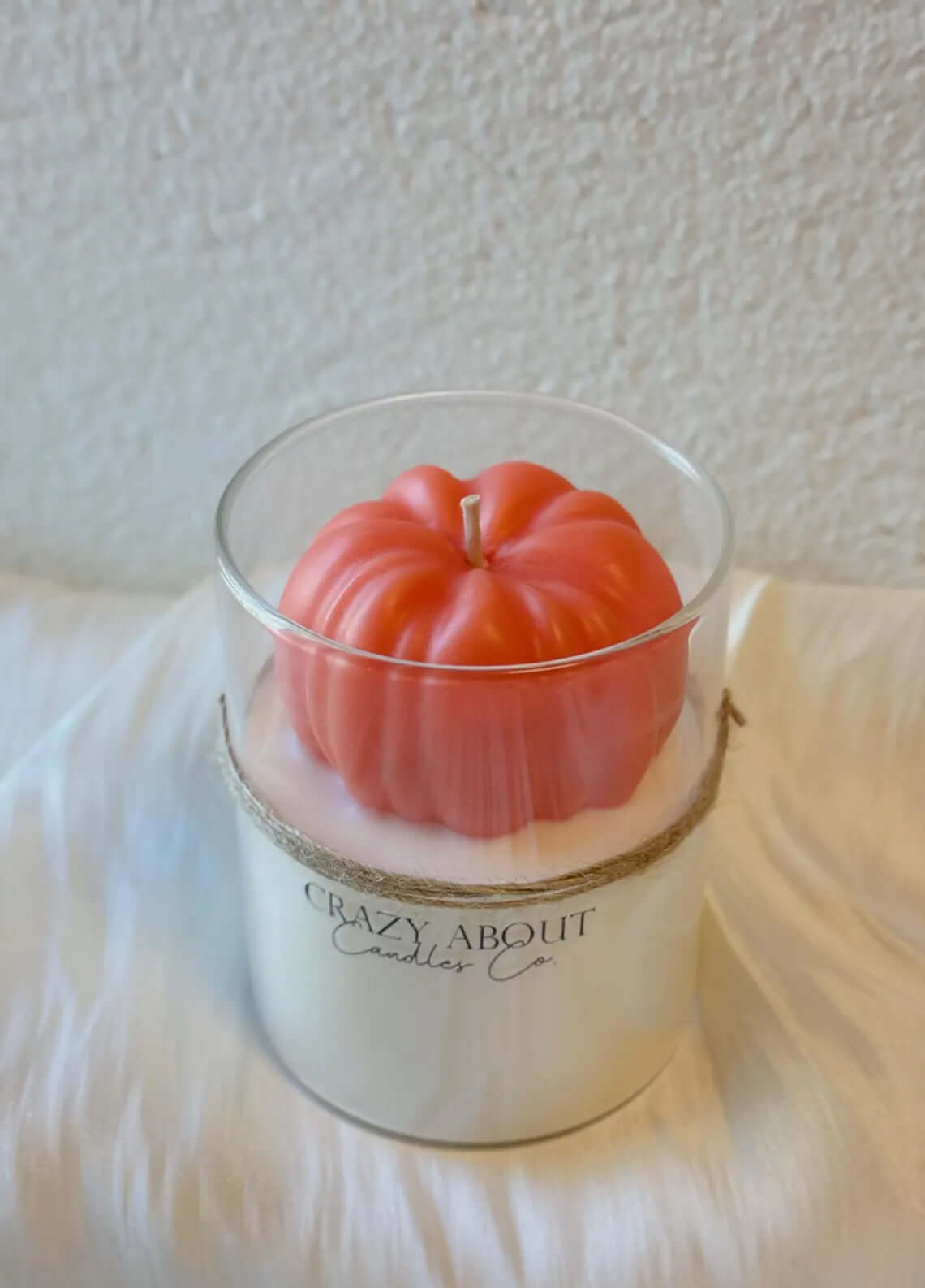 Handmade Pumpkin Candle in Glass Jar