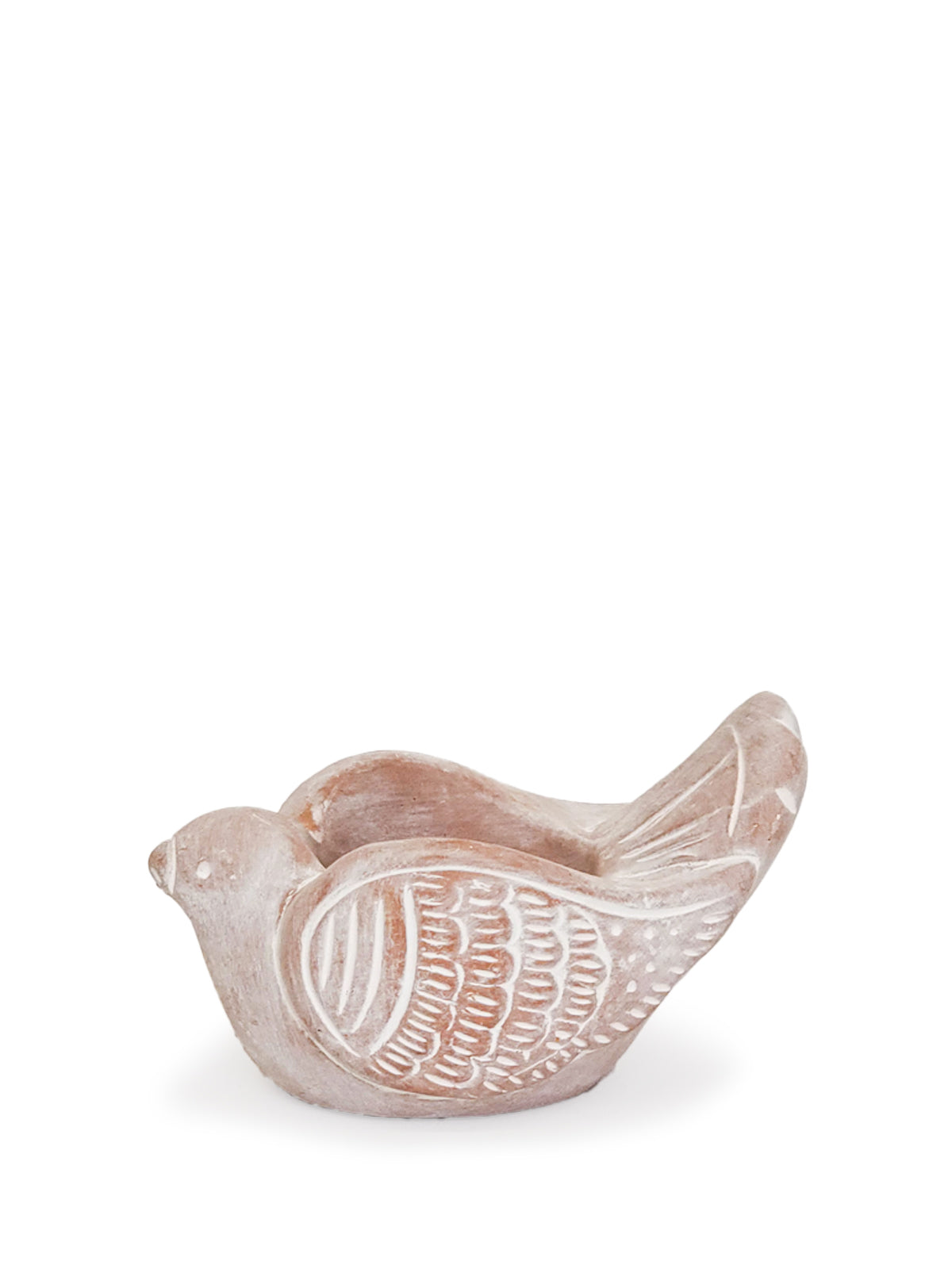 Handmade Terracotta Bird Tea Light Candle Holder