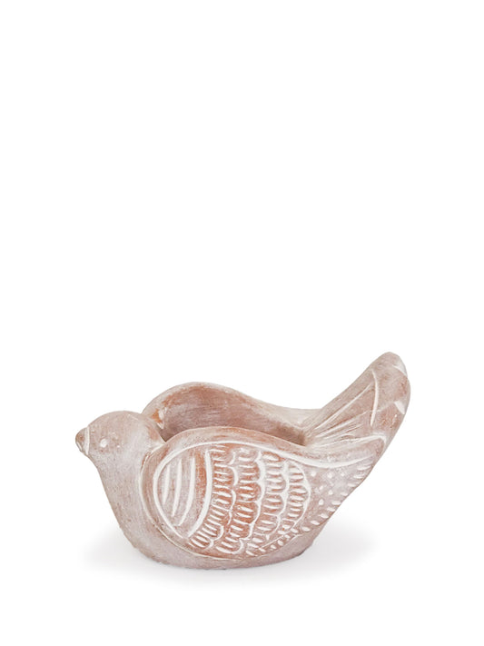 Handmade Terracotta Bird Tea Light Candle Holder