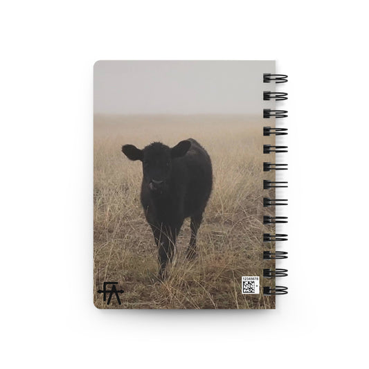 Spiral Bound Black Angus Cow Journal