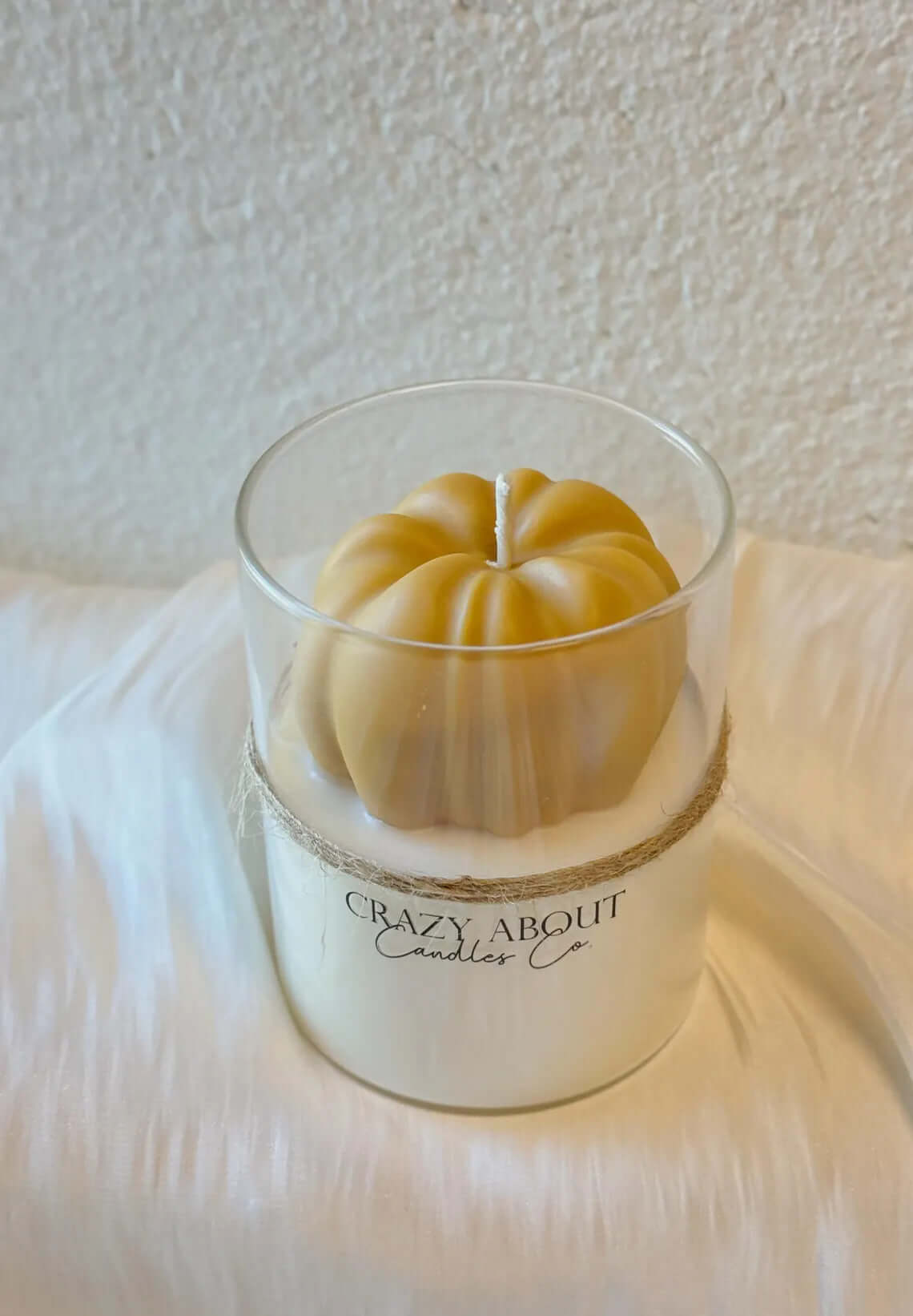 Handmade Pumpkin Candle in Glass Jar