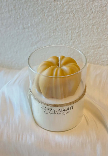 Handmade Pumpkin Candle in Glass Jar