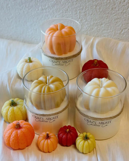 Handmade Pumpkin Candle in Glass Jar