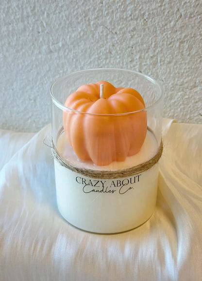 Handmade Pumpkin Candle in Glass Jar