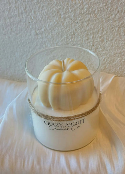 Handmade Pumpkin Candle in Glass Jar