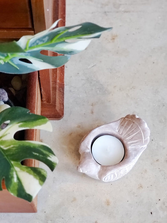 Handmade Terracotta Bird Tea Light Candle Holder