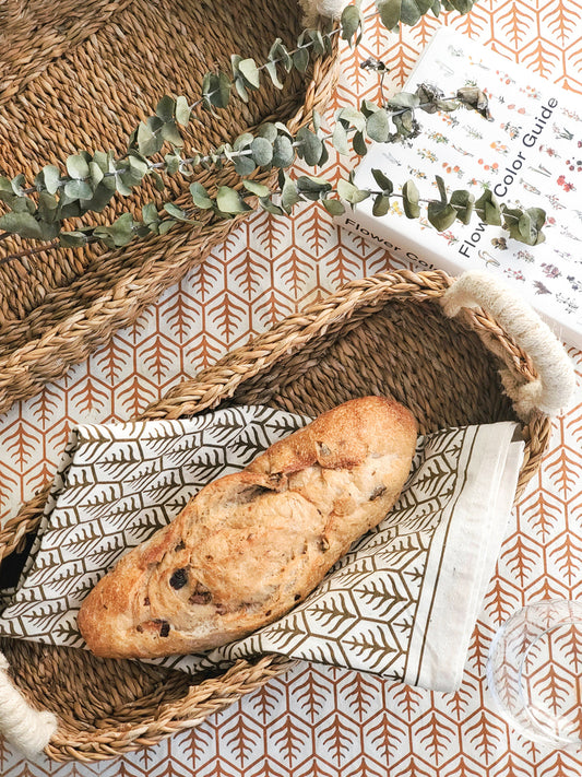 Printed Cotton Tea Towel - Set of 2